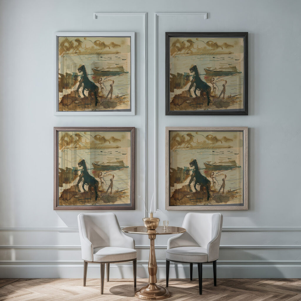 Pri vode 1940–1949 Cyprian Majernik framed posters mockup