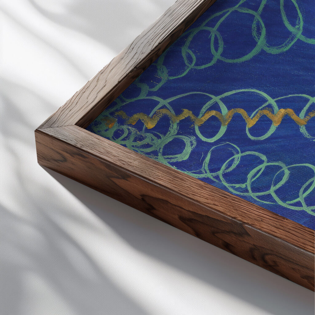 Primordial Chaos No. 16 The WU ROSEN Series. Grupp 1 1906 07 Hilma af Klint close up dark wood mockup