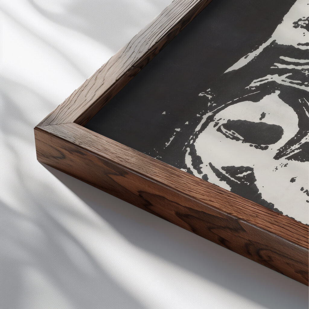 Prints The Baltimore Museum of Art 1965 John Blair Mitchell close up dark wood mockup