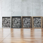 Prints The Baltimore Museum of Art 1965 John Blair Mitchell framed posters mockup