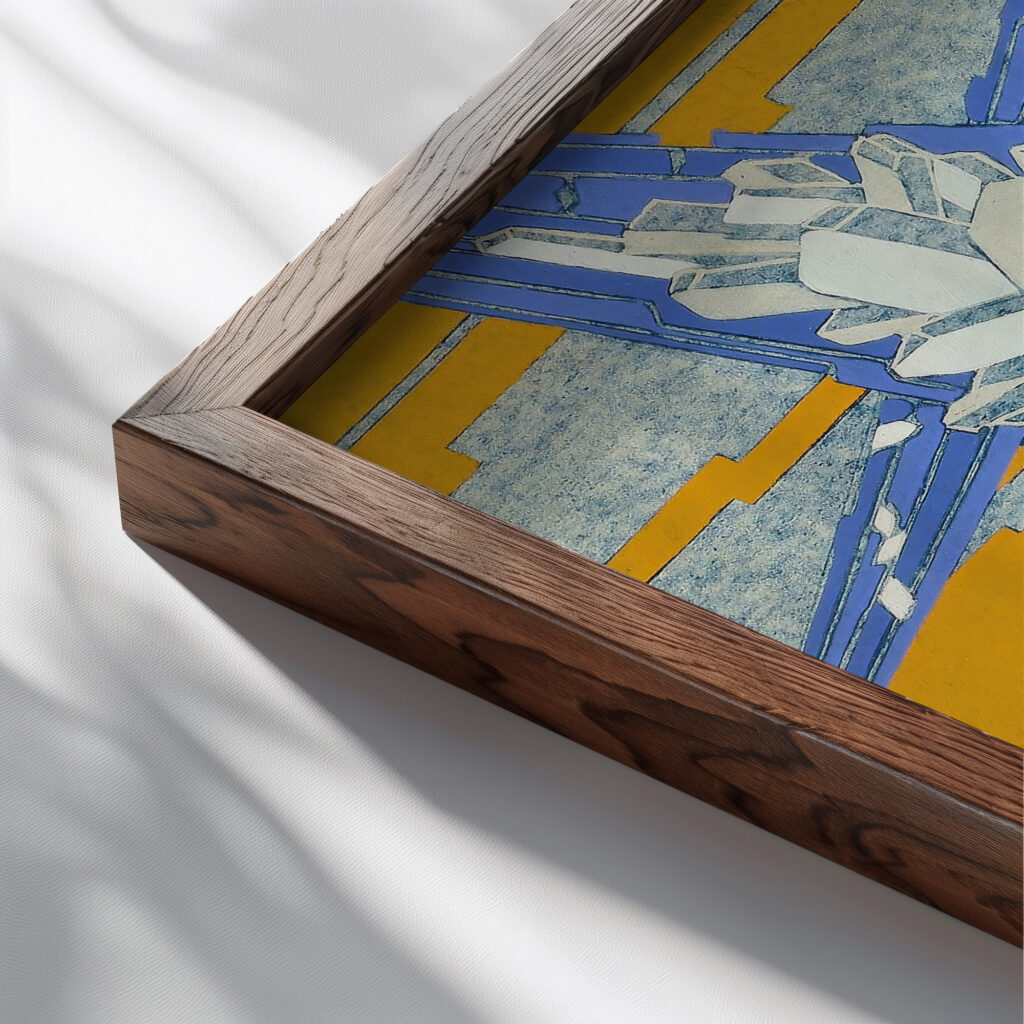 Prismes 19 1931 Emile Allain Seguy close up dark wood mockup