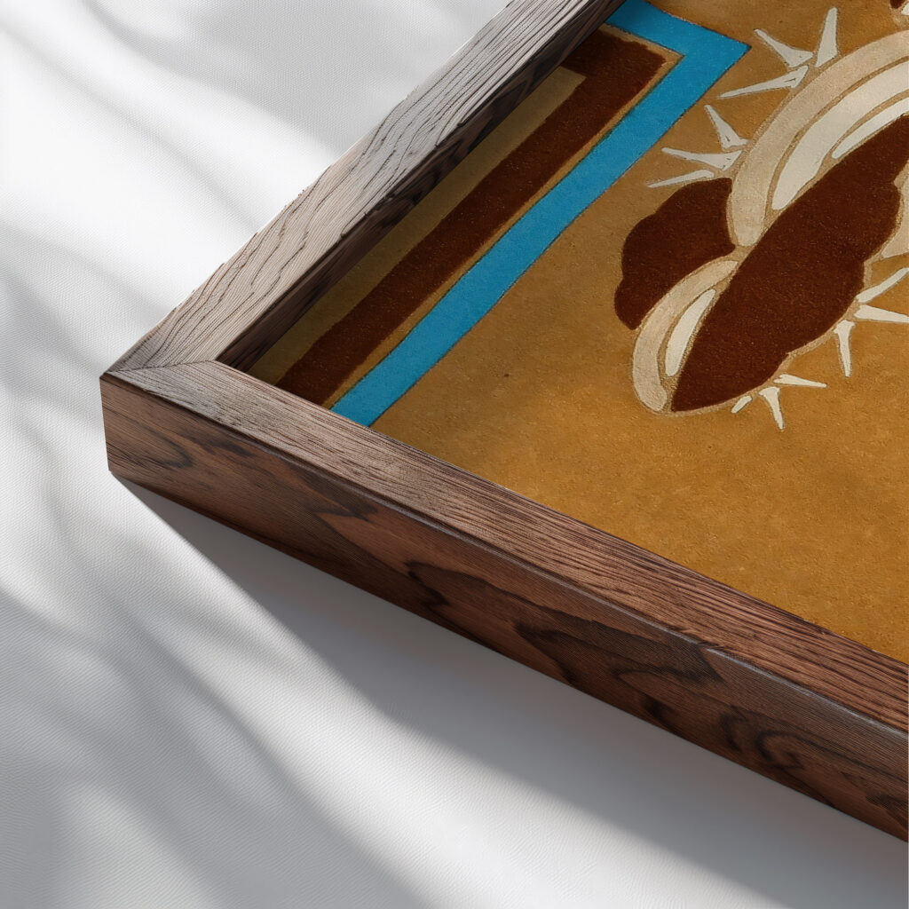 Prismes 2 1931 Emile Allain Seguy close up dark wood mockup