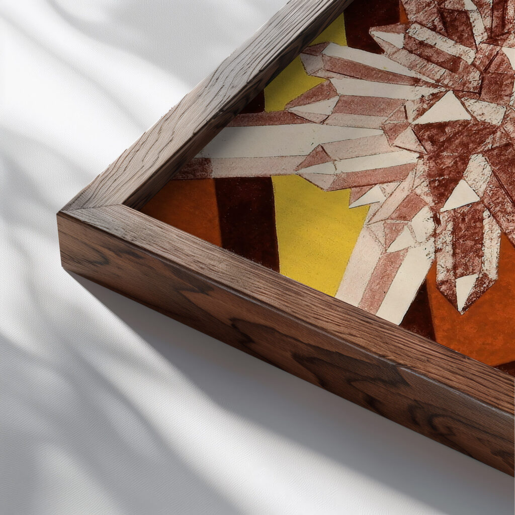 Prismes 23 1931 Emile Allain Seguy close up dark wood mockup