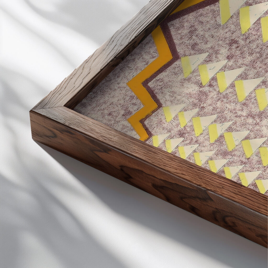 Prismes 24 1931 Emile Allain Seguy close up dark wood mockup