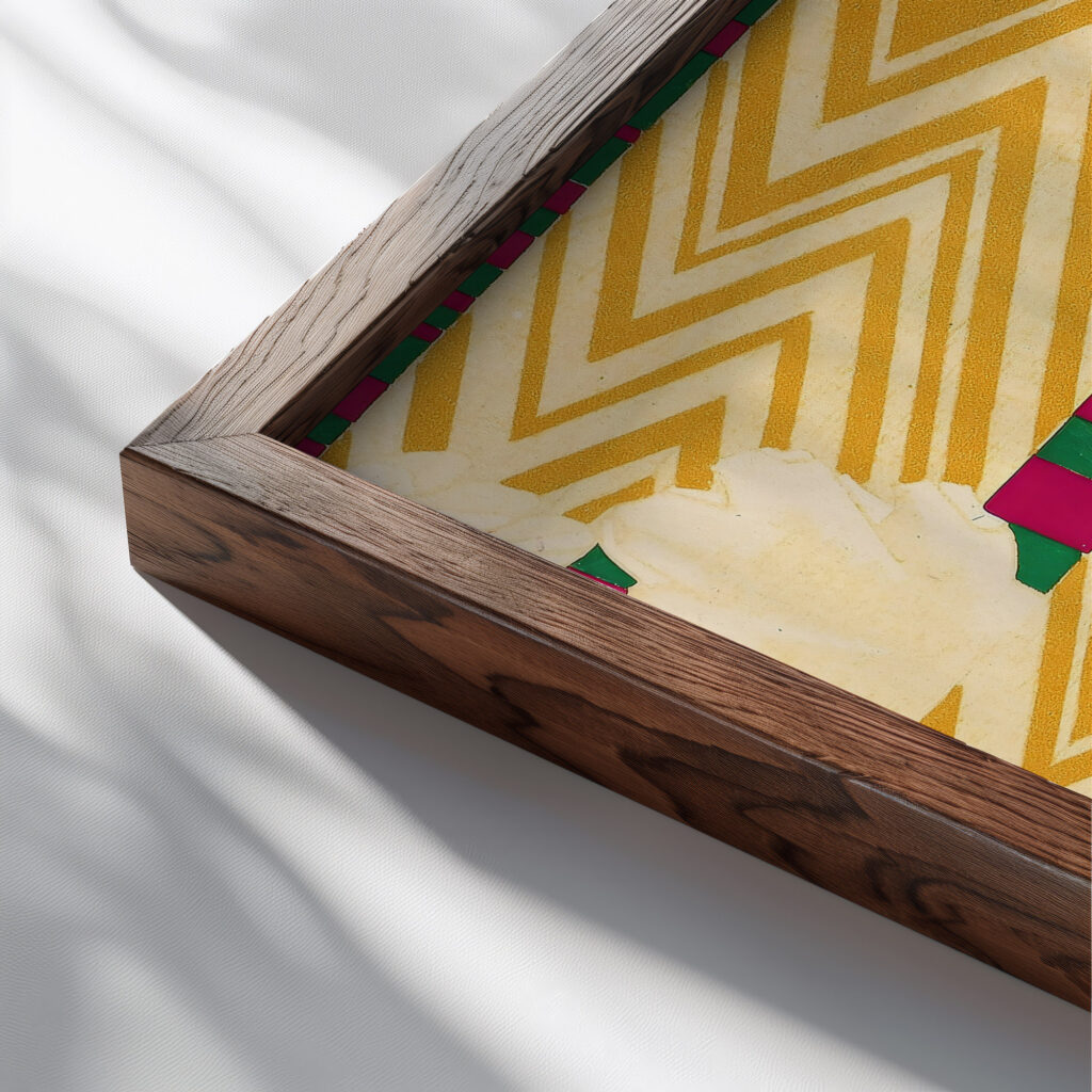 Prismes 26 1931 Emile Allain Seguy close up dark wood mockup