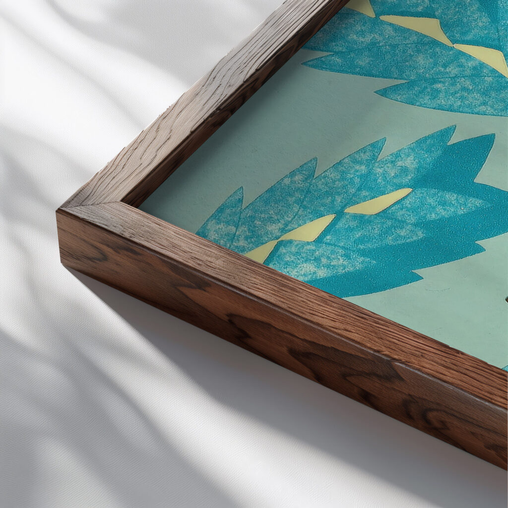 Prismes 31 1931 Emile Allain Seguy close up dark wood mockup