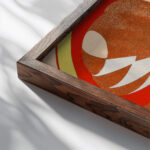 Prismes 35 1931 Emile Allain Seguy close up dark wood mockup