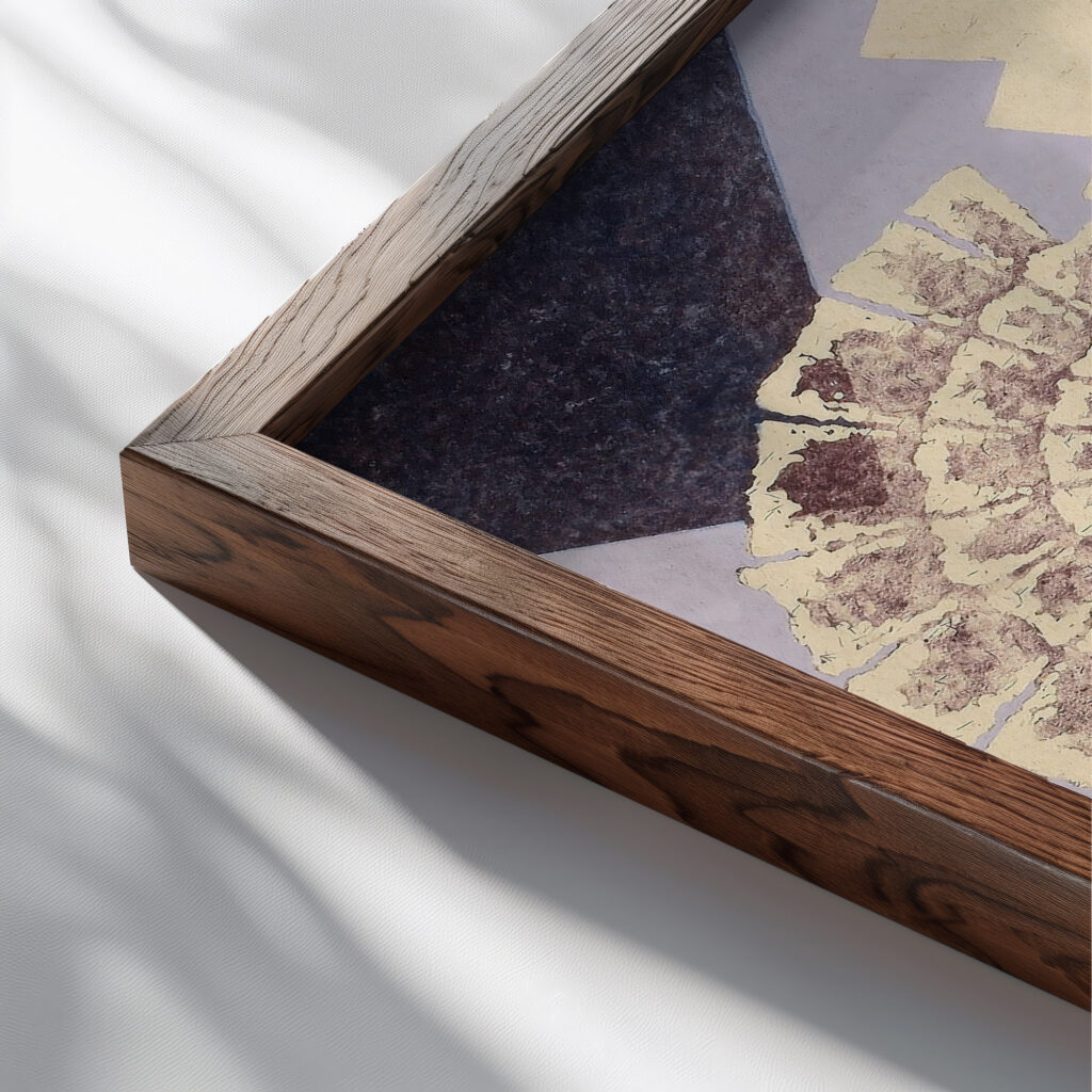 Prismes 38 1931 Emile Allain Seguy close up dark wood mockup