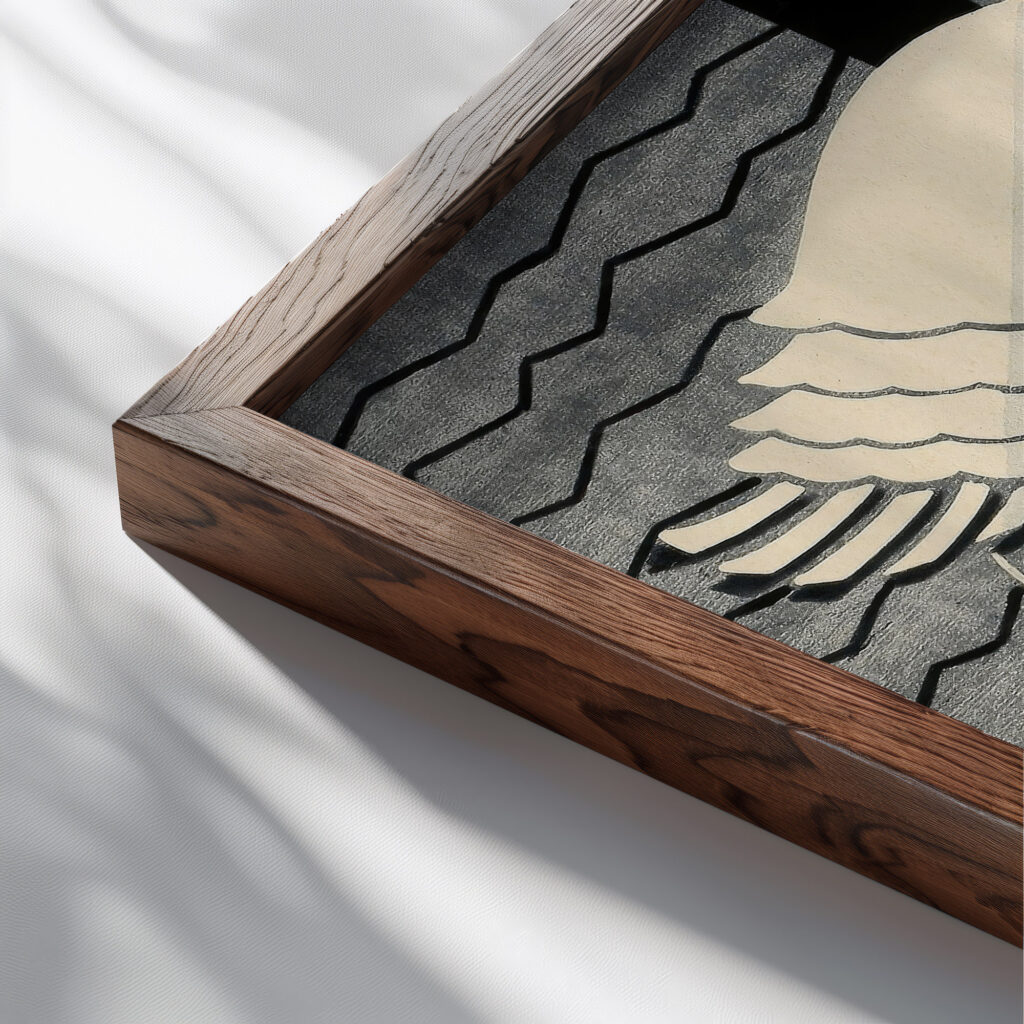 Prismes 4 1931 Emile Allain Seguy close up dark wood mockup