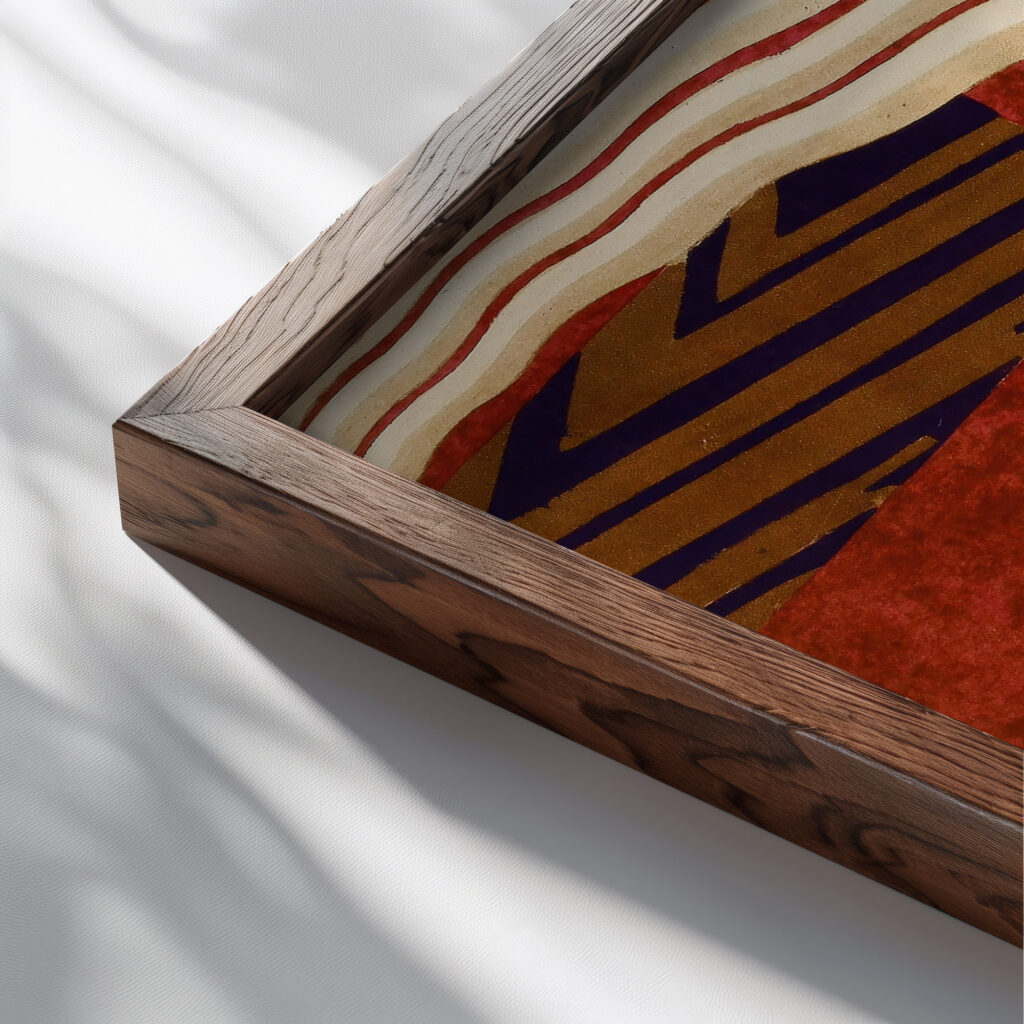 Prismes 5 1931 Emile Allain Seguy close up dark wood mockup