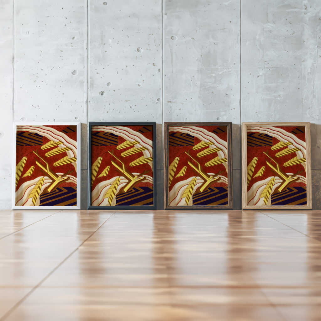 Prismes 5 1931 Emile Allain Seguy framed posters mockup