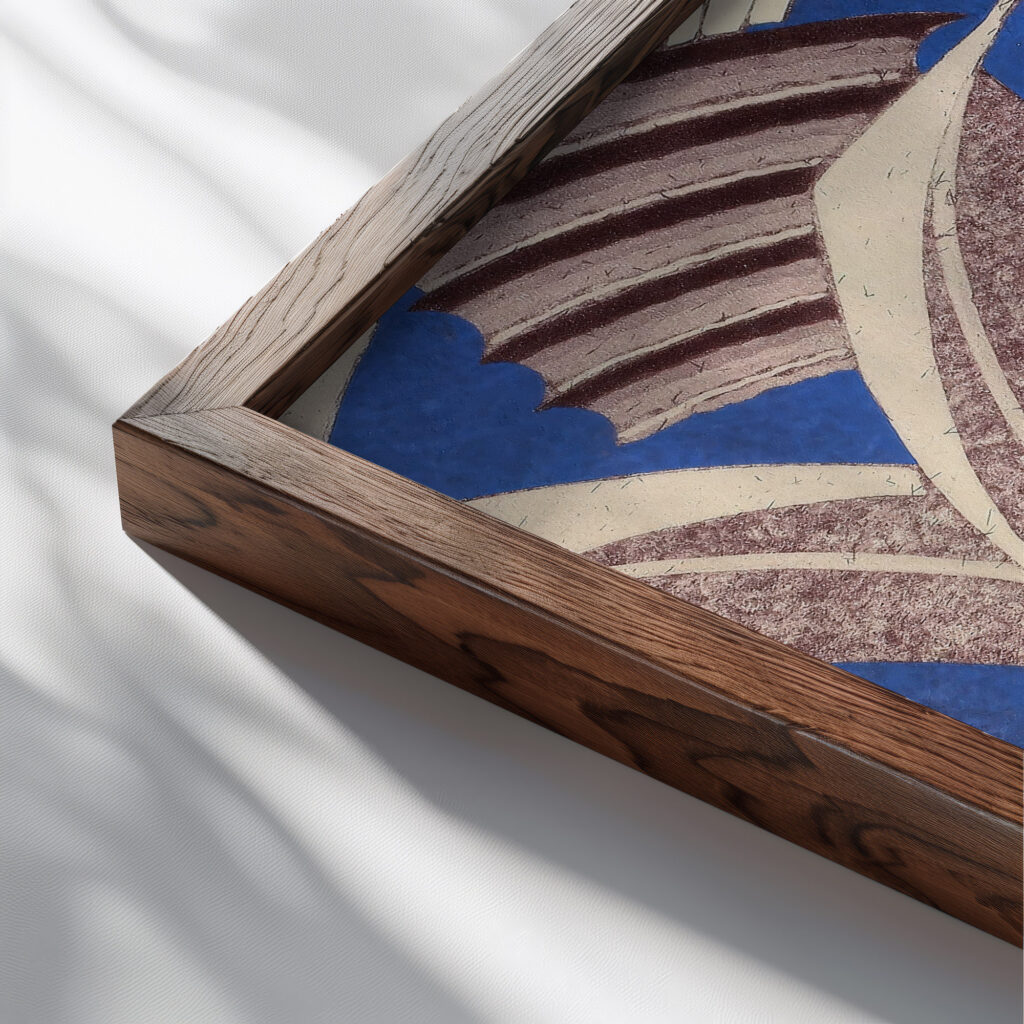 Prismes 8 1931 Emile Allain Seguy close up dark wood mockup