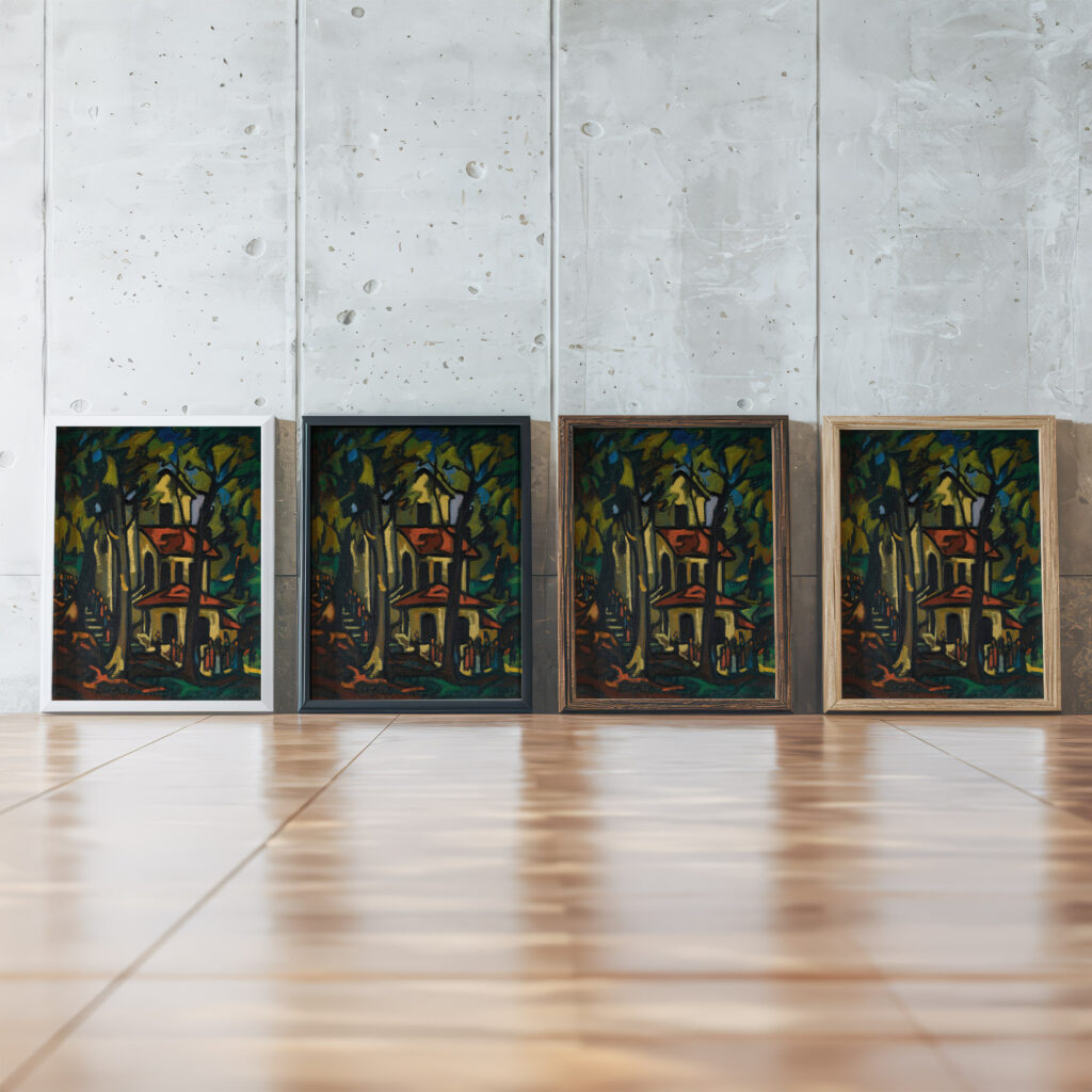 Procession Madonna of the fountain 1916 Arthur Segal framed posters mockup Procession Madonna of the fountain 1916 Arthur Segal framed posters mockup