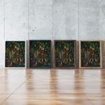 Procession Madonna of the fountain 1916 Arthur Segal framed posters mockup Procession Madonna of the fountain 1916 Arthur Segal framed posters mockup