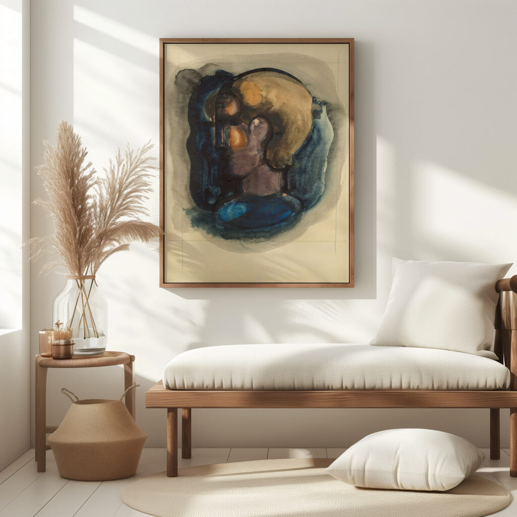 Profilkopf in Fleckformen Circa 1930 Oskar Schlemmer 5 mockup