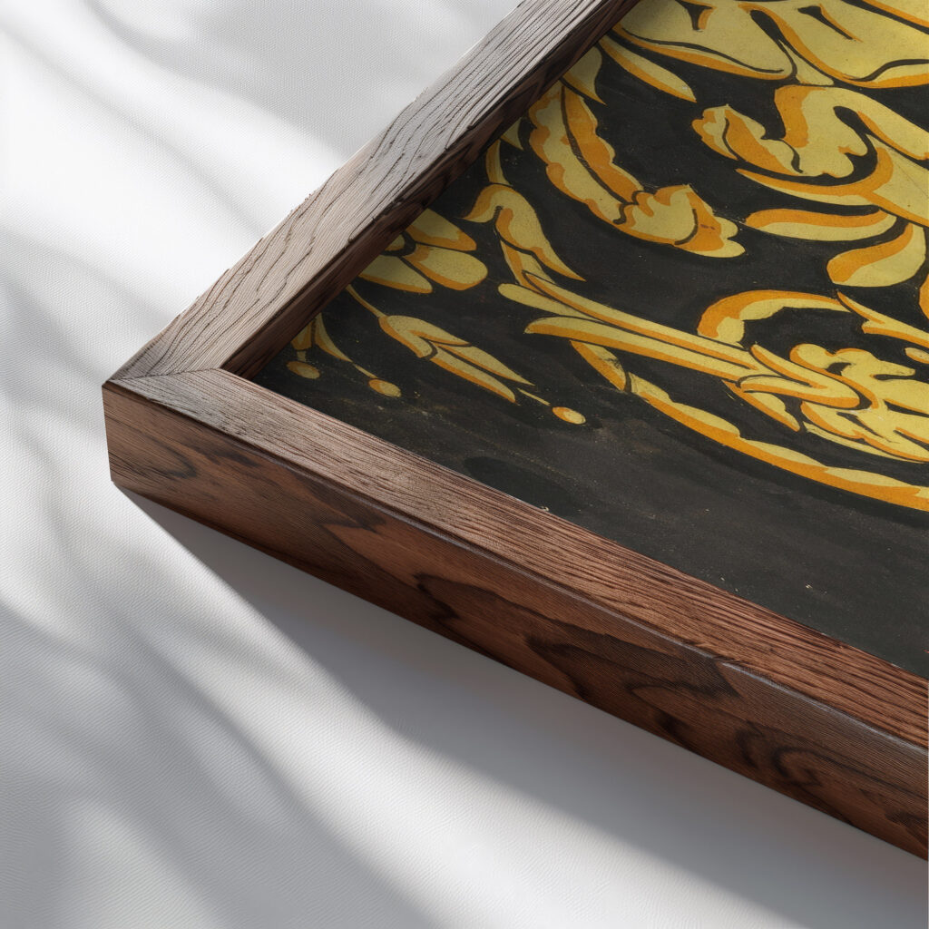 Project for a Pile Carpet or Textile 1805–10 Unknown close up dark wood mockup