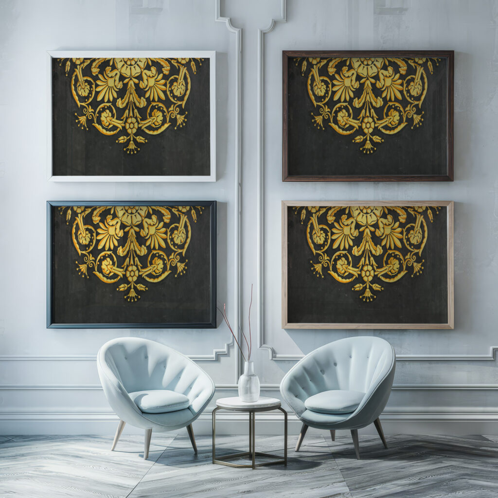 Project for a Pile Carpet or Textile 1805–10 Unknown framed posters mockup