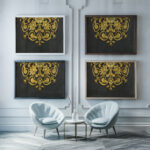 Project for a Pile Carpet or Textile 1805–10 Unknown framed posters mockup