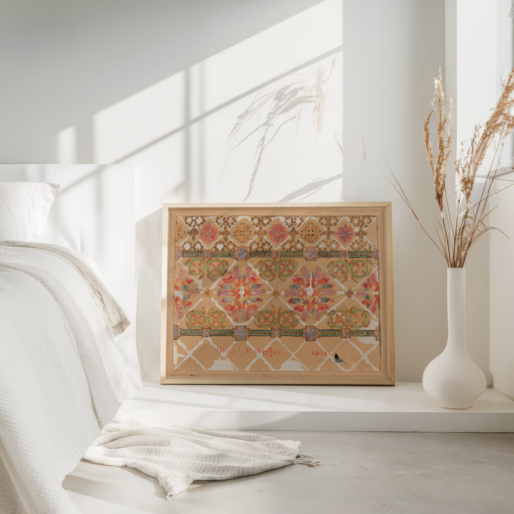 Projekt dekoracji malarskiej sklepienia katedry Wniebowziecia Matki Boskiej w Plocku 1901 Jozef Mehoffer 4 mockup