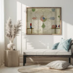 Projet de panneau de vitrail a decor quadrilobe Prosper Lafaye 5 mockup