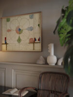 Projet de panneau de vitrail a decor quadrilobe Prosper Lafaye video mockup