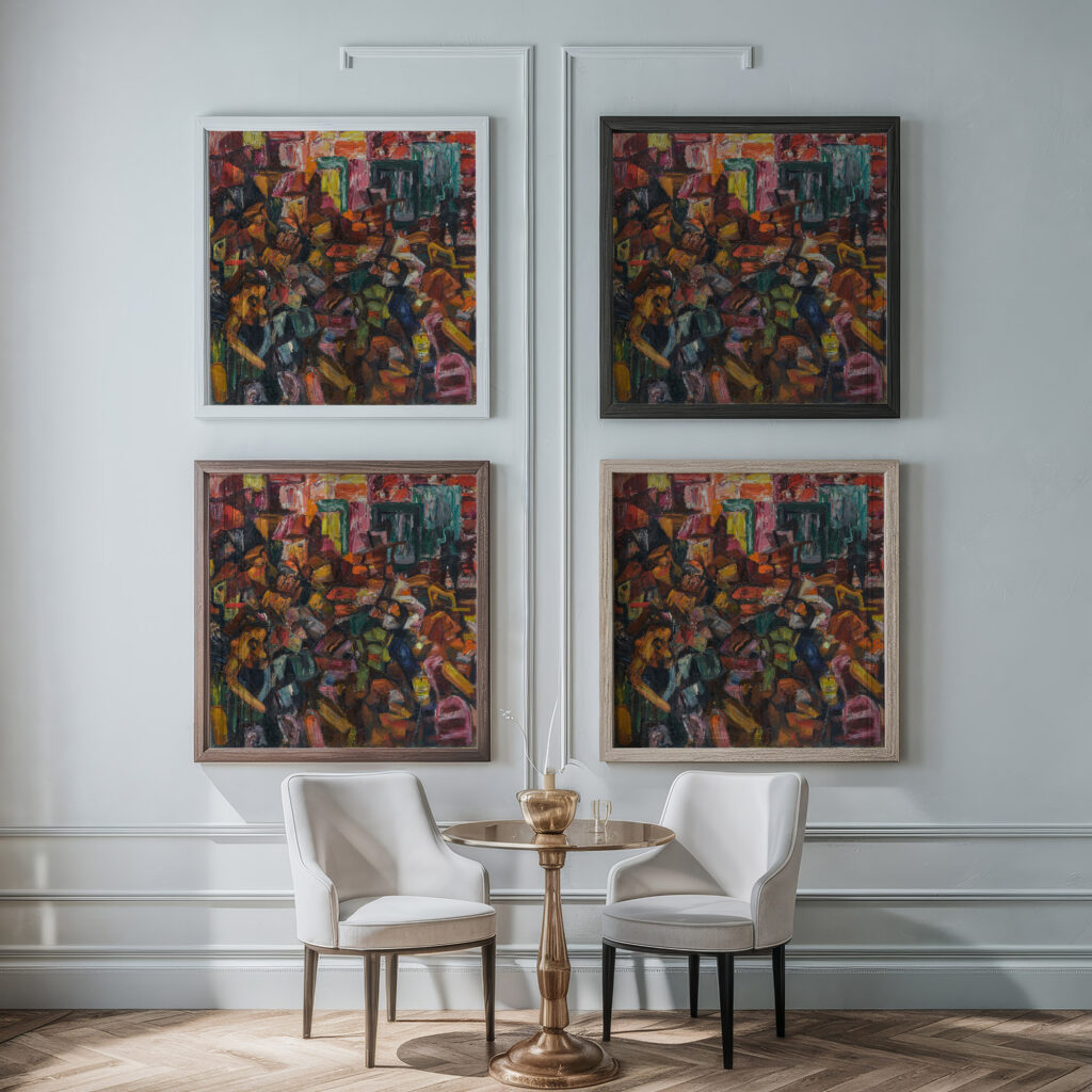Promenade 1933 Stanislaw Osostowicz framed posters mockup