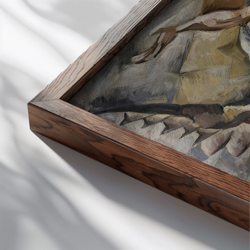 Prometheus 1911 Antonin Prochazka close up dark wood mockup