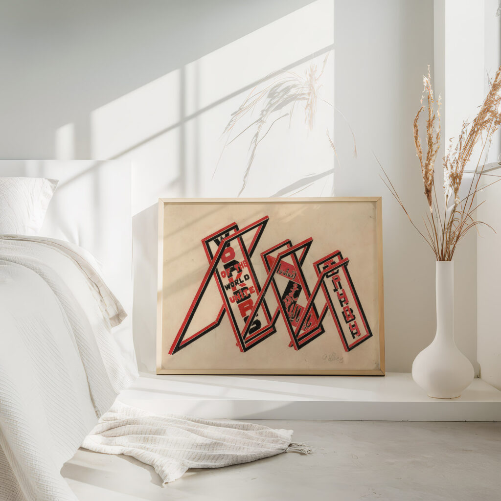 Propaganda Stand Workers of the World Unite 1922 Gustav Klutsis 4 mockup