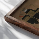 Prostitution universelle Universal Prostitution 1916–17 Francis Picabia close up dark wood mockup