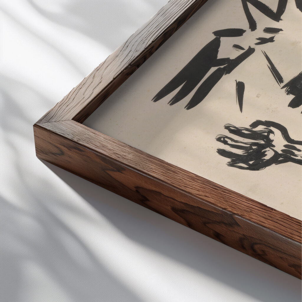 Protest 1943–1944 Arnold Peter Weisz Kubincan close up dark wood mockup