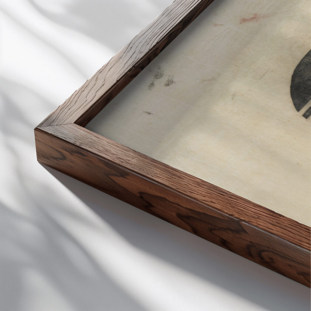 Prothesenkopf circa 1925 Heinrich Horle close up dark wood mockup