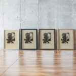 Prothesenkopf circa 1925 Heinrich Horle framed posters mockup