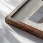 Proun 1D 1919 El Lissitzky close up dark wood mockup