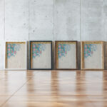 Przerys wzoru z kilimu ukrainskiego 1934 Sofija Paraszczuk framed posters mockup