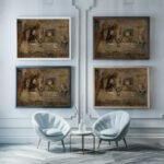 Przy stole 1919 Tadeusz Makowski framed posters mockup