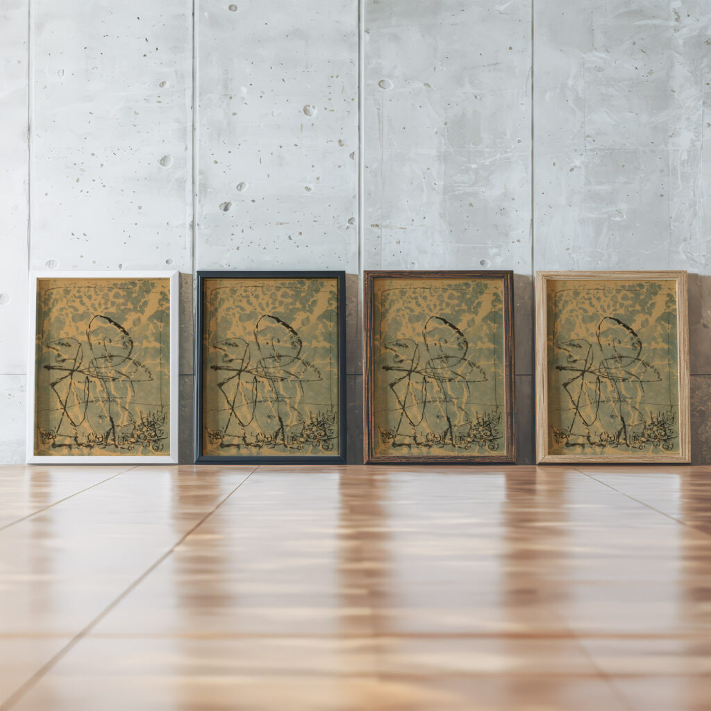 Public Duel 1932 Paul Klee framed posters mockup