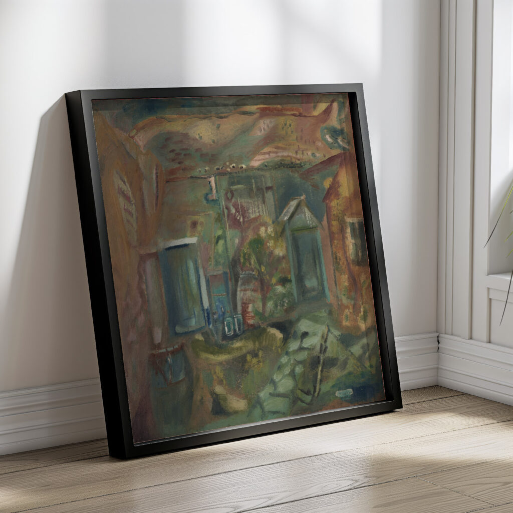 Purbeck courtyard early afternoon 1944 Frances Hodgkins 4 mockup