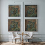 Purbeck courtyard early afternoon 1944 Frances Hodgkins framed posters mockup