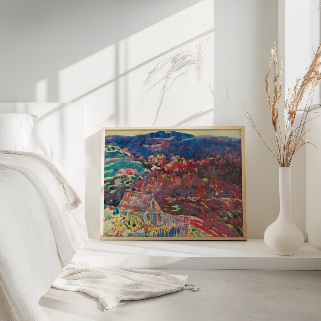 Purple Hills George Luks 4 mockup