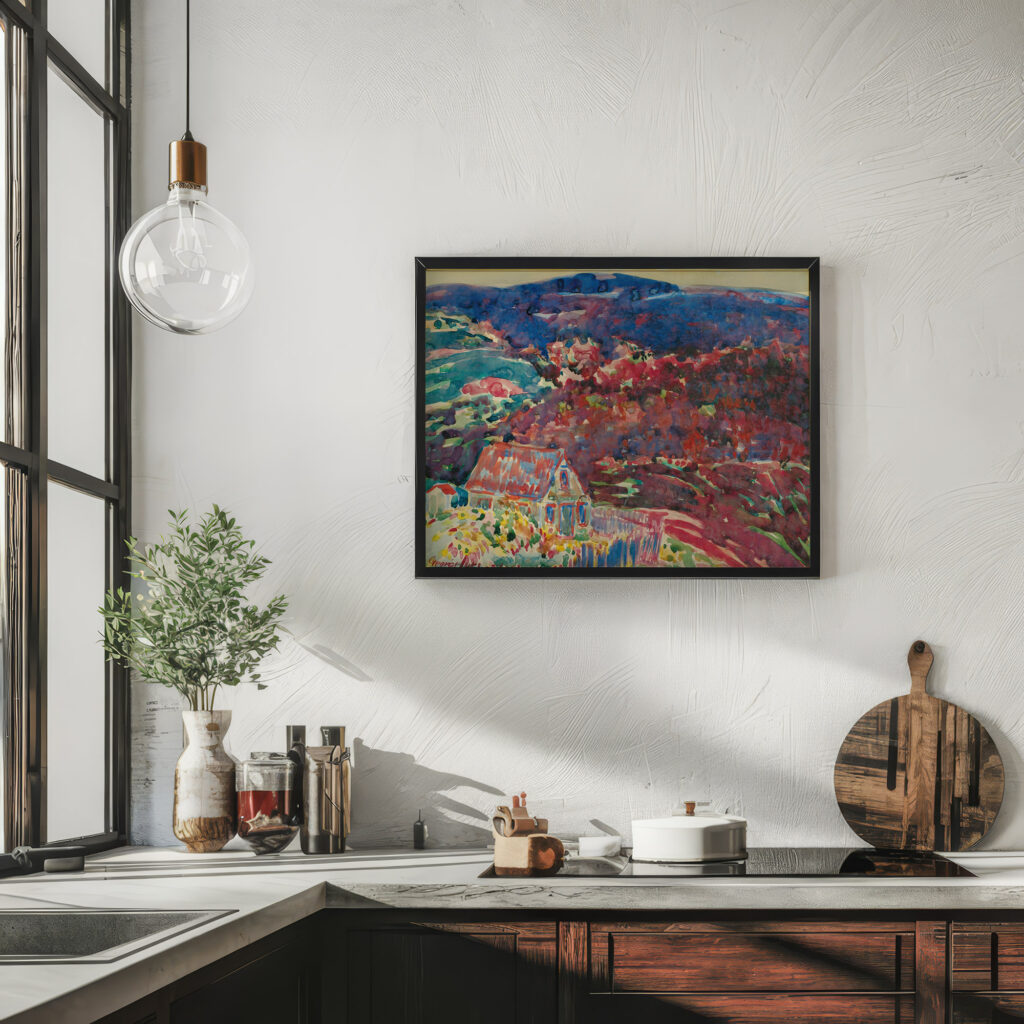 Purple Hills George Luks 6 mockup