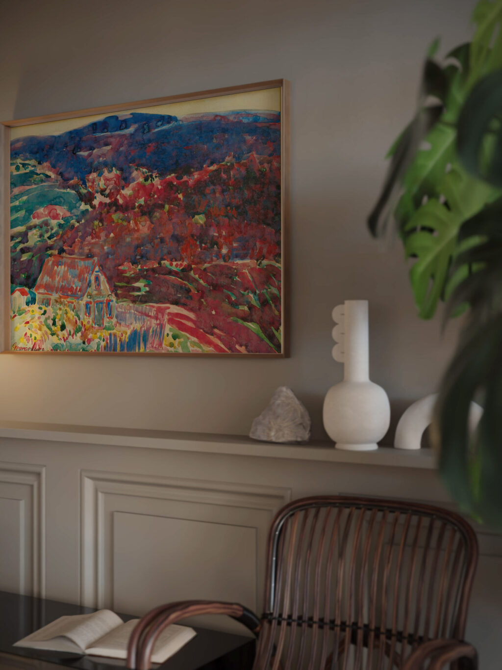 Purple Hills George Luks video mockup