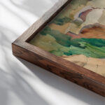 Quarry Reflections 1926 Paul Shively close up dark wood mockup