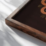 Radiating Raindrop Pattern ca. 1780 Unknown close up dark wood mockup