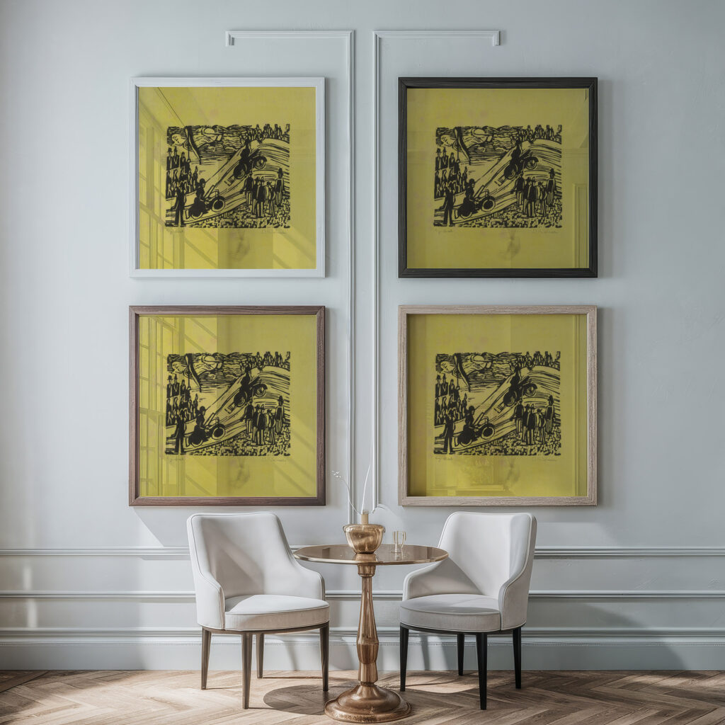 Radrennen 1927 Ernst Ludwig Kirchner framed posters mockup