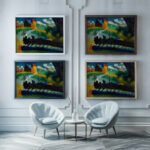 Railway near Murnau 1909 Wassily Kandinsky framed posters mockup