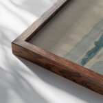 Rain in May circa 1907 Arthur Wesley Dow close up dark wood mockup