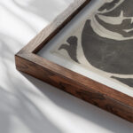 Randornament 1874 Carel Adolph Lion Cachet close up dark wood mockup