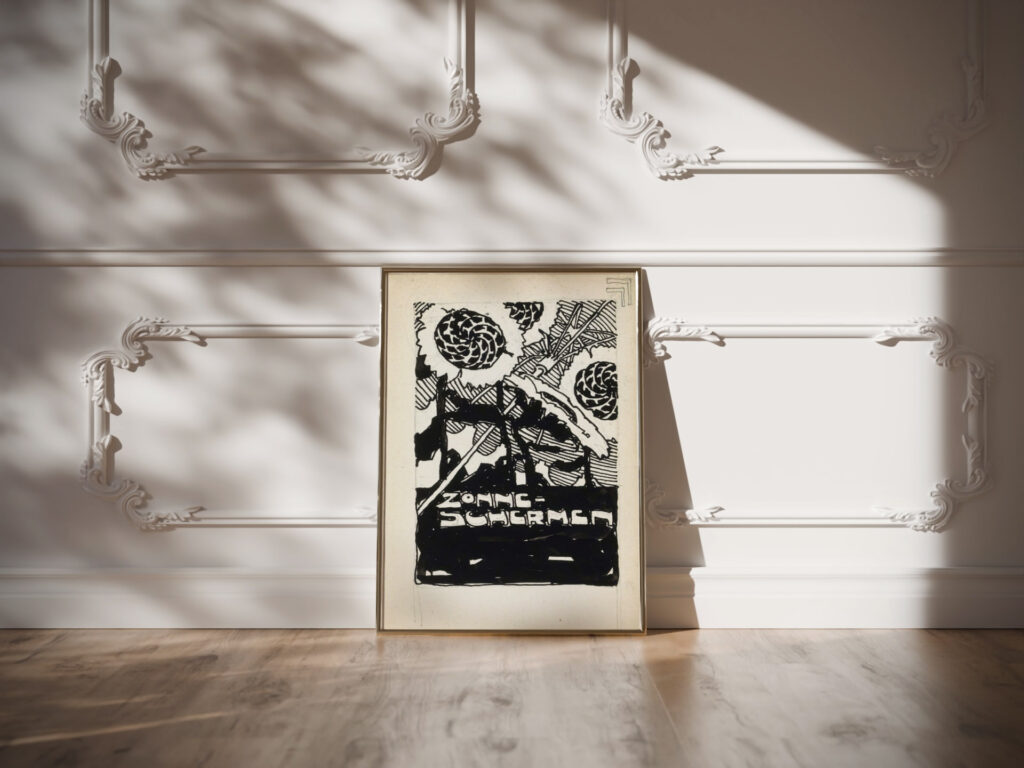 Reclameontwerp voor zonneschermen 1919 08 Reijer Stolk video mockup