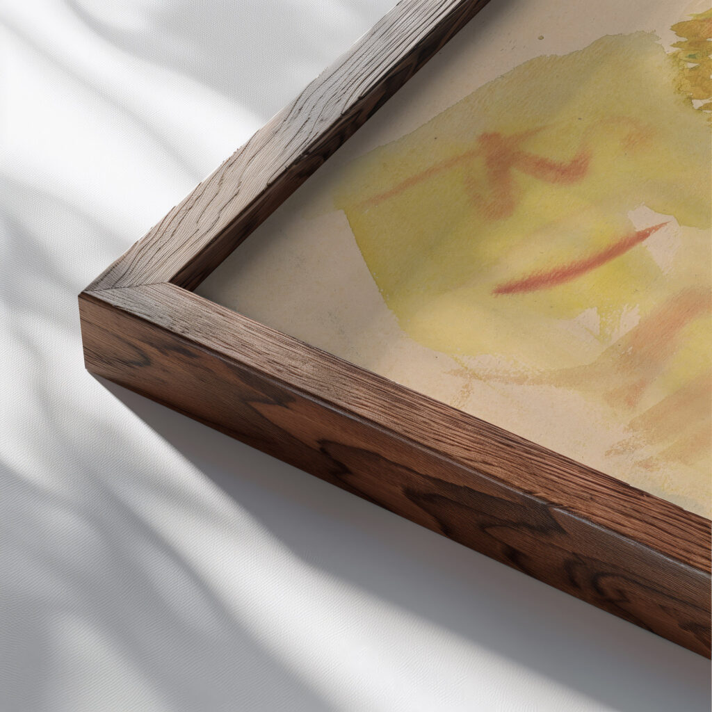 Reclining Dog 1940–1944 Arnold Peter Weisz Kubincan close up dark wood mockup