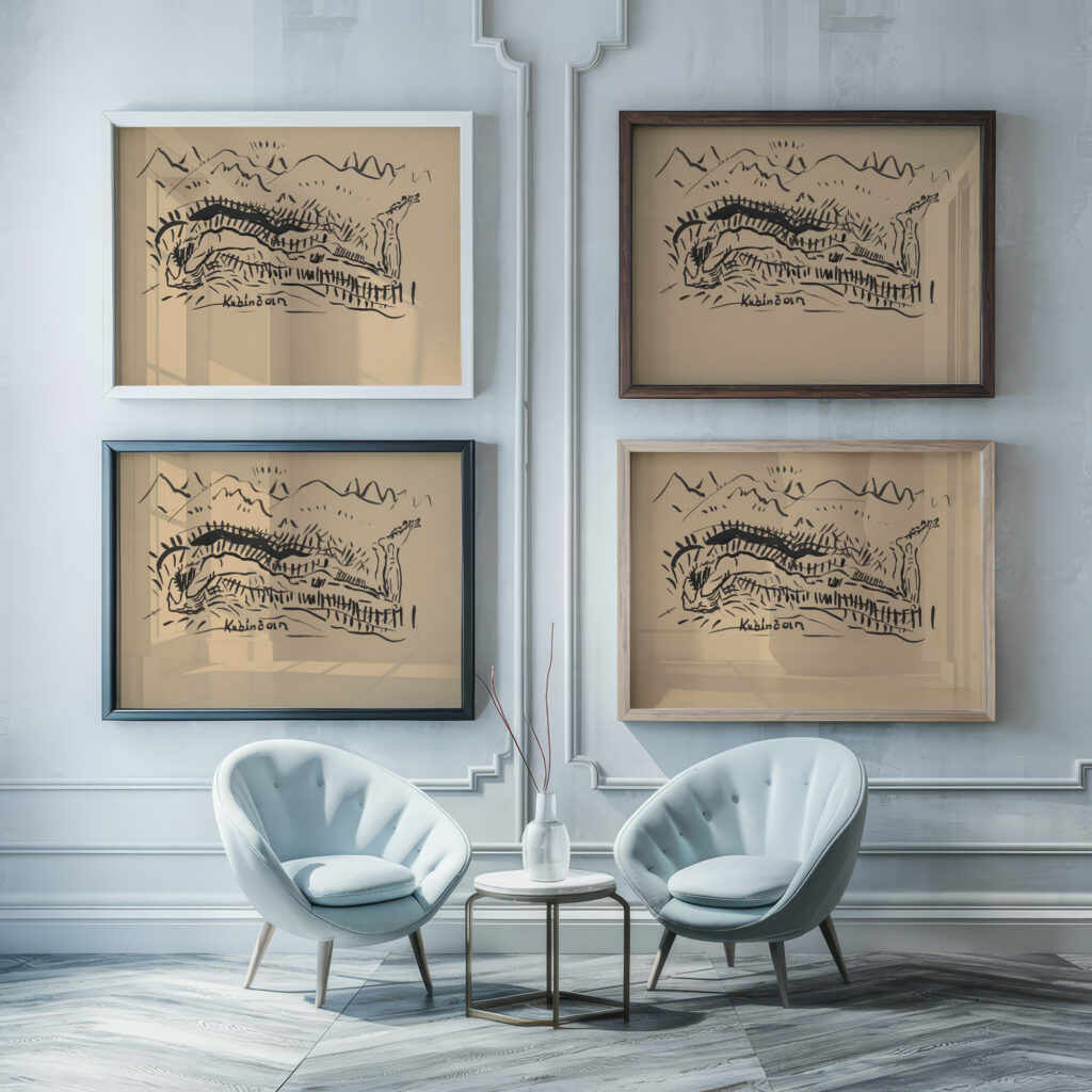 Reclining Male Nude 1943–1944 Arnold Peter Weisz Kubincan framed posters mockup